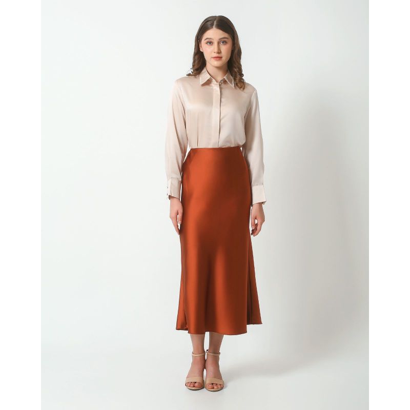 ALESSIA Skirt | Rok Panjang Maxi Satin Premium