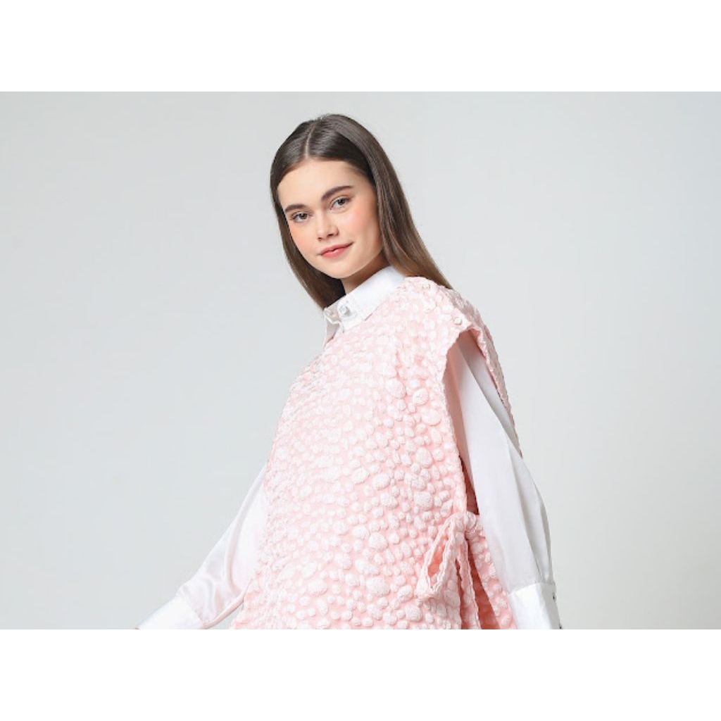 Cemile Outer Ayzel Pants Soft Pink Polkadot - Image 2